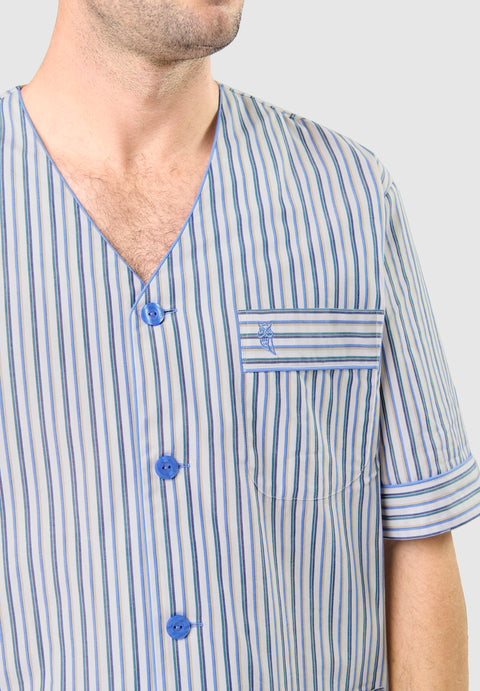 Pijama Hombre Sin Cuello Verano Tela
