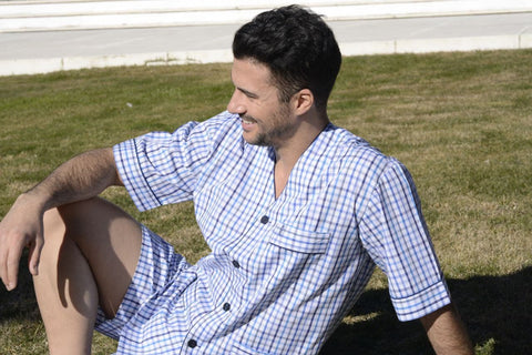 Pijama Hombre Verano Corto Tela