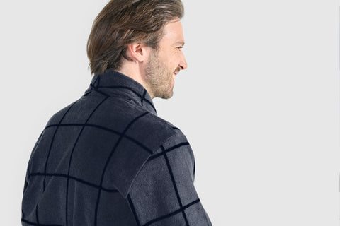 Bata Hombre Invierno Polar Bata Abrigada Calentita Bata Franela Algodón Batín Bambú