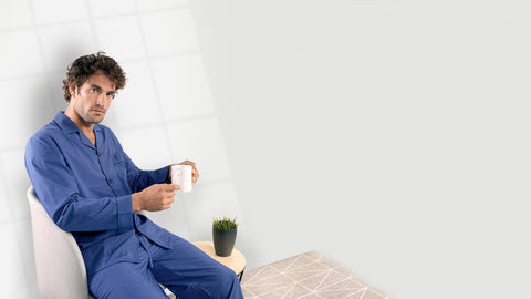 Pijama Hombre Clásico Tela Algodón Popelín Camisero Pijamas Chaqueta Botones Pijama Hospital Pijamas De Hombre Pijama Caballero