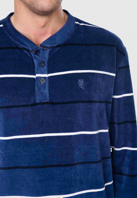 Pijama hombre invierno terciopelo franela algodón caliente