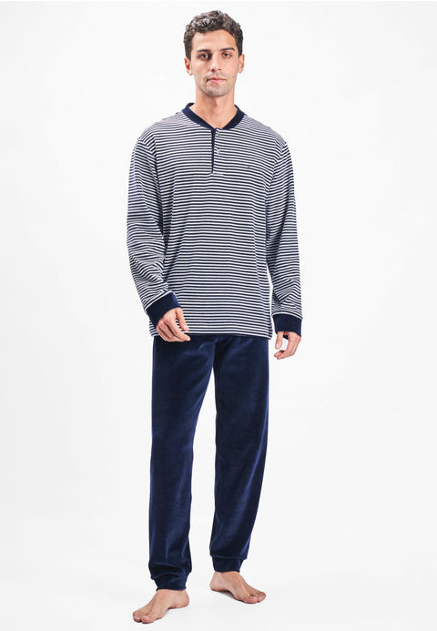 pijama PRODIGY terciopelo rayas