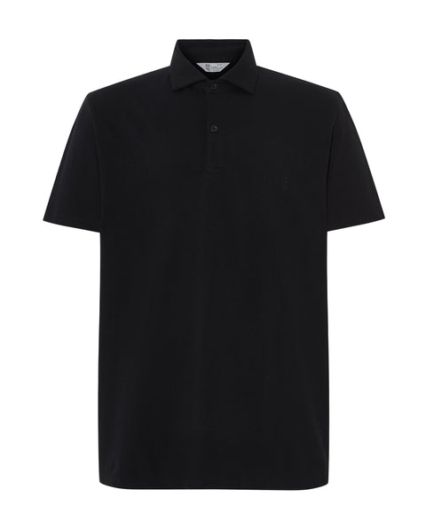 Polo Hombre Manga Corta Negro | El Búho Nocturno