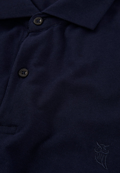 Polo Hombre Manga Corta Azul Marino | El Búho Nocturno