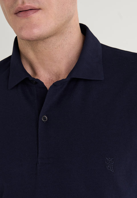 Polo Hombre Manga Corta Azul Marino | El Búho Nocturno