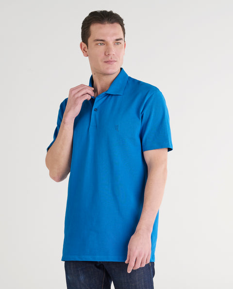 Polo Hombre Manga Corta Azul Royal | El Búho Nocturno