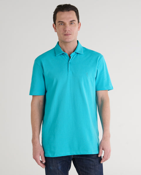 Polo Hombre Manga Corta Azul Claro | El Búho Nocturno