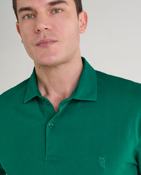 Polo Hombre Manga Corta Verde Billar | El Búho Nocturno