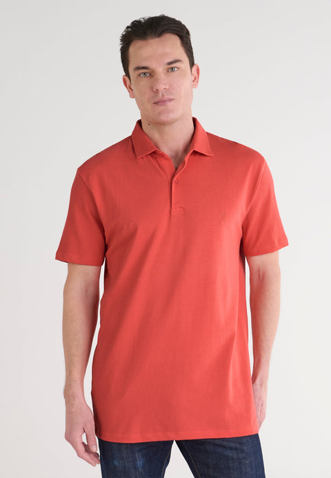 Polo Hombre Manga Corta Algodón Piqué Liso - Salmón 0108_93 - 6897679 - https://www.elbuhonocturno.com/