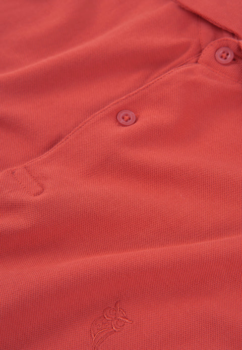 Polo Hombre Manga Corta Algodón Piqué Liso - Salmón 0108_93 - 37807279 - https://www.elbuhonocturno.com/