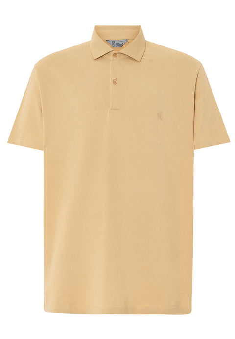 Polo Hombre Manga Corta Algodón Piqué Liso - Beige 0109_10 - 82061610 - https://www.elbuhonocturno.com/