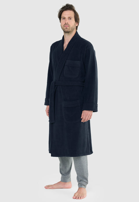 Bata Hombre Invierno Premium Forro Polar Lisa - Marino 0605_39 - 84443159 - https://www.elbuhonocturno.com/