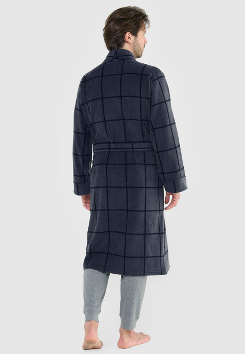 Bata Hombre Invierno Premium Forro Polar Estampado - Gris 0607_22 - 47167984 - https://www.elbuhonocturno.com/