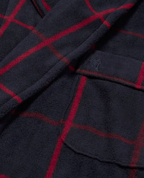 Vestaglia Uomo Inverno Premium Fodera in Pile Quadri - Rosso 0611_94