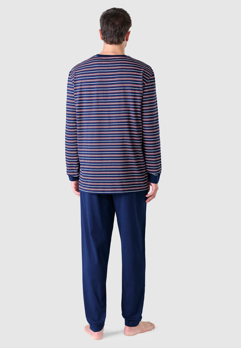 Pijama Hombre Largo Punto Azul 5309 | El Búho Nocturno - 49478041 - https://www.elbuhonocturno.com/