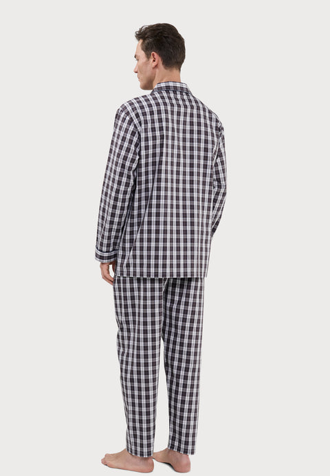 Pijama Hombre Largo Popelín Rojo | El Búho Nocturno - 80222698 - https://www.elbuhonocturno.com/