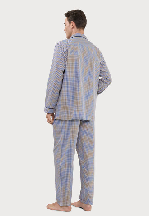 Pijama Hombre Largo Popelín Beige| El Búho Nocturno - 28685825 - https://www.elbuhonocturno.com/
