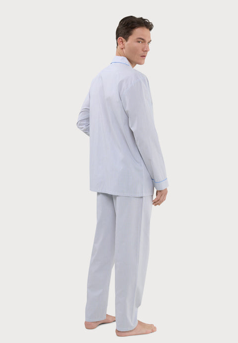 Pijama Hombre Largo Popelín Beige | El Búho Nocturno - 12401507 - https://www.elbuhonocturno.com/