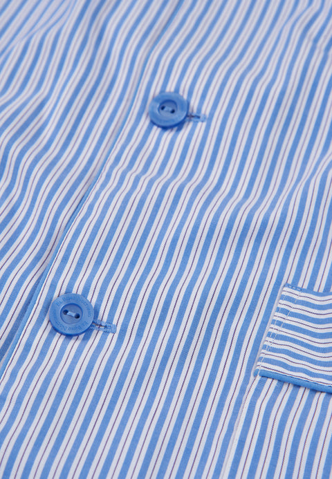 Pijama Hombre Largo Popelín Azul | El Búho Nocturno - 88732143 - https://www.elbuhonocturno.com/