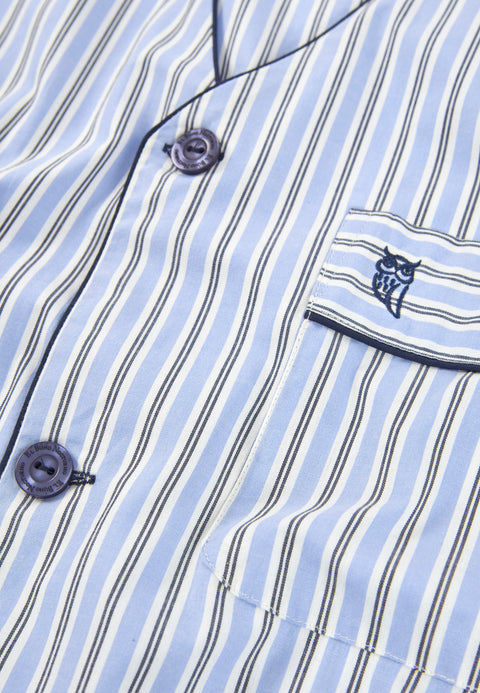 Pijama Hombre Verano Corto Judo Popelín Rayas - Azul 4547_30 - 97796861 - https://www.elbuhonocturno.com/