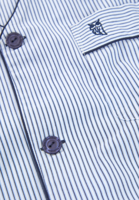 Pijama Hombre Verano Corto Judo Popelín Rayas - Azul 4549_36 - 21239512 - https://www.elbuhonocturno.com/