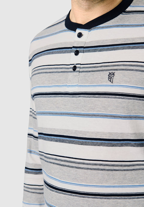 Pijama Hombre Largo Tapeta Algodón Punto Rayas - Gris 5581_20 - 90903135 - https://www.elbuhonocturno.com/