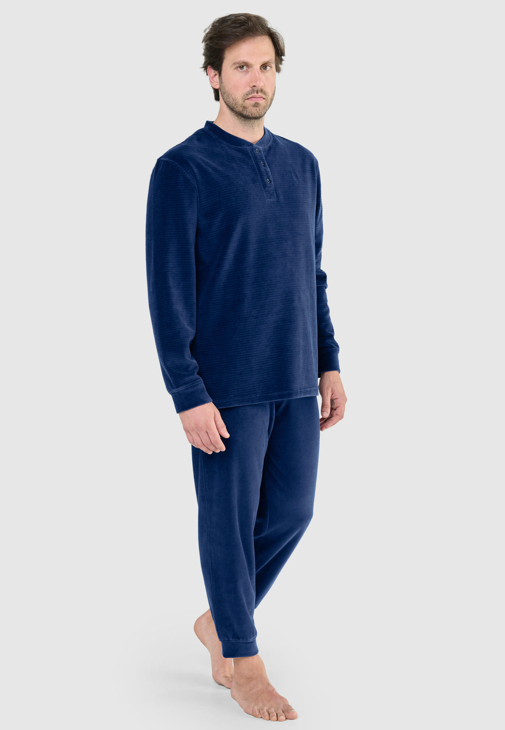 Amazon.com: Undercover Mens Fleece Pyjama Set 981047 Blue