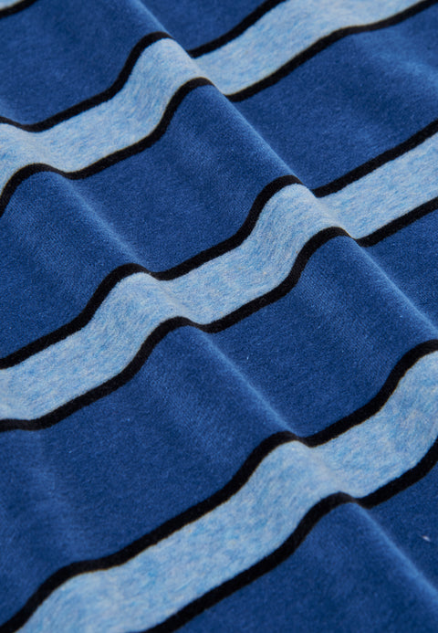 Pijama Hombre Invierno Terciopelo Rayas - Azul 5741_36