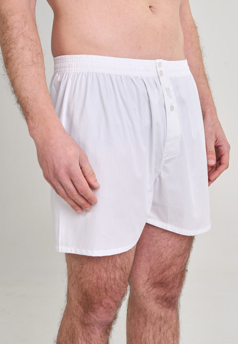 Calzoncillo Bóxer Hombre Algodón Tela Liso - Blanco 6300_11 - 23644106 - https://www.elbuhonocturno.com/