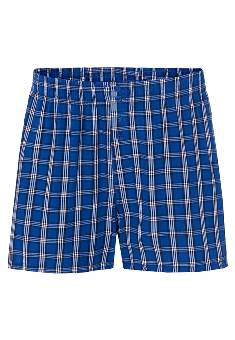 Calzoncillo Bóxer Hombre Algodón Tela Cuadros - Azul 6312_33 - 32862624 - https://www.elbuhonocturno.com/