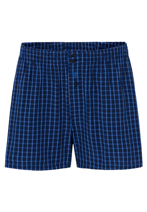 Calzoncillo Bóxer Hombre Algodón Tela Cuadros - Azul 6313_39 - 56961155 - https://www.elbuhonocturno.com/
