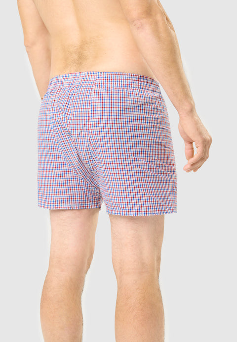 Calzoncillo Bóxer Hombre Algodón Tela Cuadros - Rojo 6315_01 - 52178024 - https://www.elbuhonocturno.com/