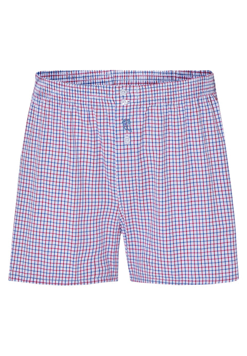 Calzoncillo Bóxer Hombre Algodón Tela Cuadros - Rojo 6315_01 - 67984930 - https://www.elbuhonocturno.com/