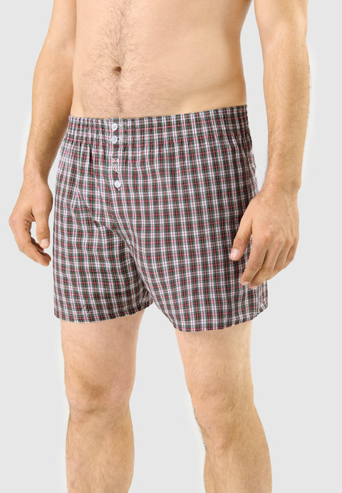Calzoncillo Bóxer Hombre Algodón Tela Cuadros - Verde 6316_40 - 13713582 - https://www.elbuhonocturno.com/