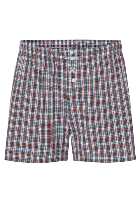 Calzoncillo Bóxer Hombre Algodón Tela Cuadros - Verde 6316_40 - 24387660 - https://www.elbuhonocturno.com/