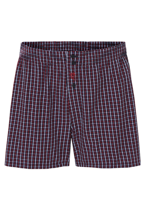Calzoncillo Bóxer Hombre Algodón Tela Cuadros - Rojo 6317_94 - 16013907 - https://www.elbuhonocturno.com/