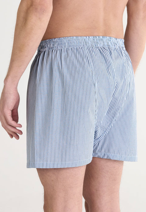 Calzoncillo Bóxer Hombre Algodón Tela Rayas - Celeste 6322_30