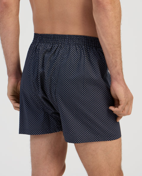 Calzoncillo Bóxer Hombre Algodón Tela Cuadros - Azul 6333_39