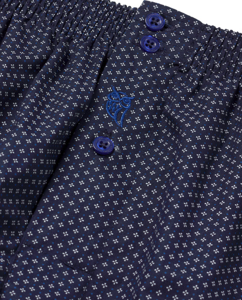 Calzoncillo Bóxer Hombre Algodón Tela Cuadros - Azul 6333_39