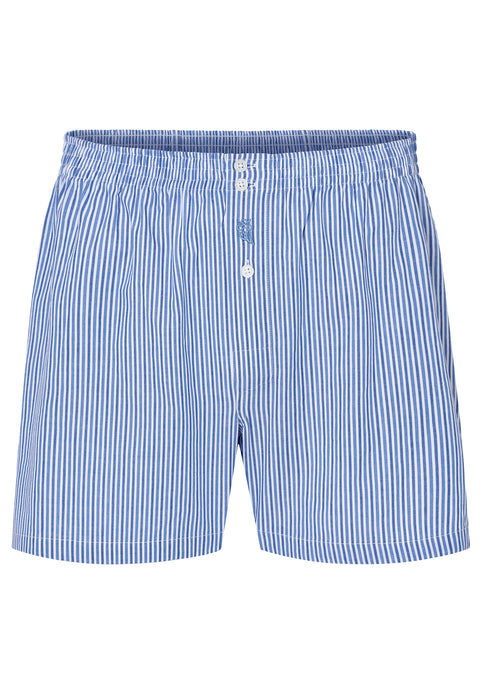 Calzoncillo Bóxer Hombre Algodón Popelín Rayas - Azul 6932_36 - 61822155 - https://www.elbuhonocturno.com/