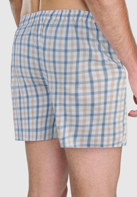 Calzoncillo Bóxer Hombre Algodón Popelín Cuadros - Verde 6935_44 - 24777282 - https://www.elbuhonocturno.com/