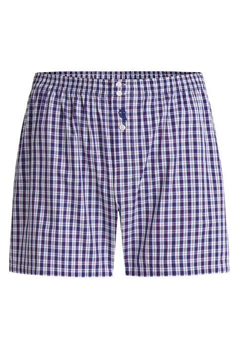 Calzoncillo Bóxer Hombre Algodón Popelín Cuadros - Azul 6936_39 - 65390490 - https://www.elbuhonocturno.com/