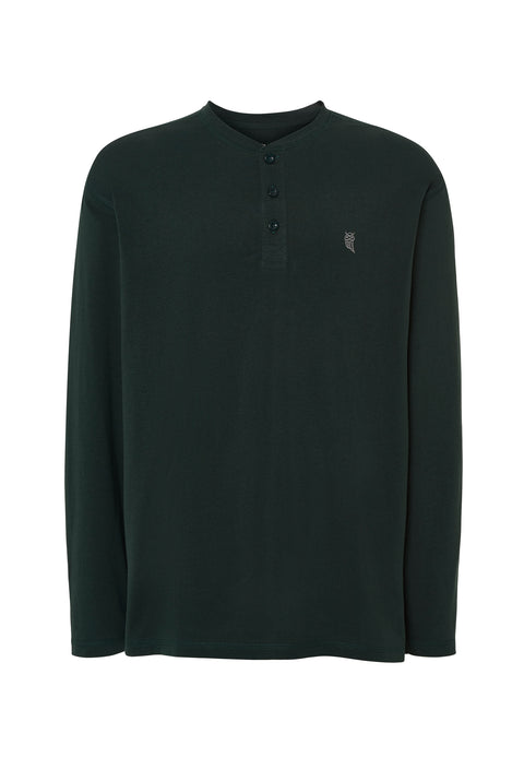 Camiseta Pijama Hombre Manga Larga Tapeta Algodón Lisa - Verde 7532_46 - 79843643 - https://www.elbuhonocturno.com/