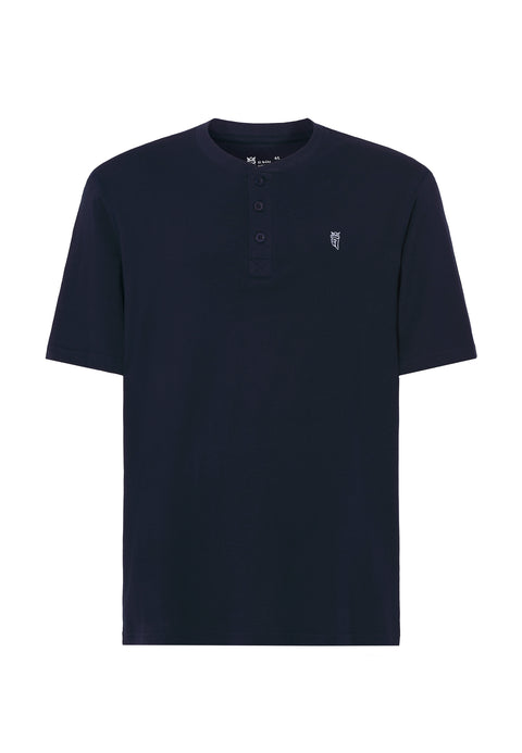 Camiseta Pijama Hombre Manga Corta Tapeta Algodón Lisa - Azul 7628_39 - 63860572 - https://www.elbuhonocturno.com/