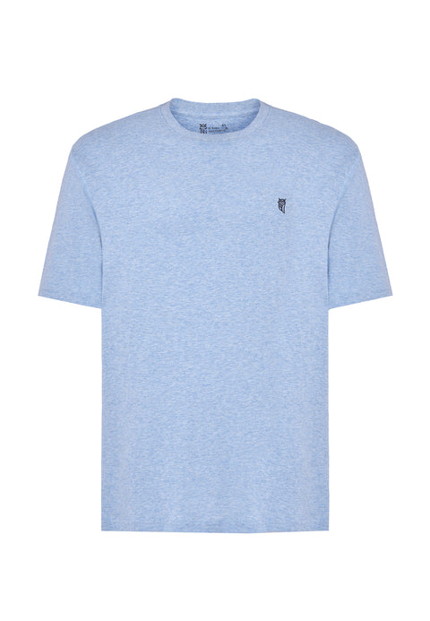 Camiseta Pijama Hombre Manga Corta Redondo Algodón Lisa - Azul 7629_30 - 79321891 - https://www.elbuhonocturno.com/