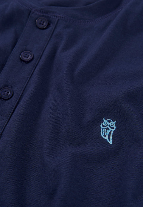 Camiseta Pijama Hombre Manga Corta Tapeta Algodón Lisa - Marino 7635_39 - 13339950 - https://www.elbuhonocturno.com/