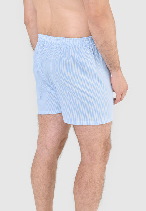 Calzoncillo Bóxer Hombre Algodón Popelín Rayas - Celeste 7912_30 - 27544685 - https://www.elbuhonocturno.com/