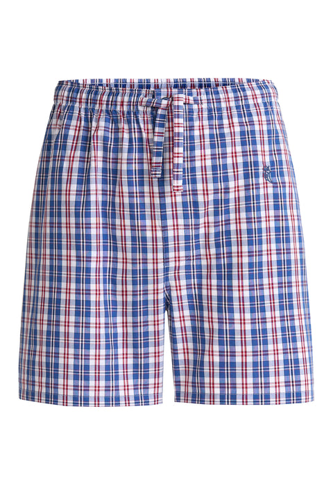 Pantalón Pijama Hombre Corto Popelín Cuadros - Azul 8546_36 - 41910727 - https://www.elbuhonocturno.com/