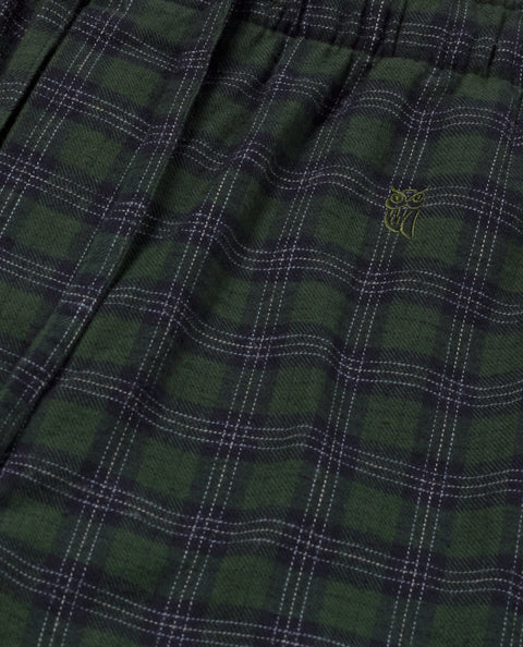 Pantalón Pijama Hombre Invierno Premium Algodón Franela Cuadros - Verde 8891_46