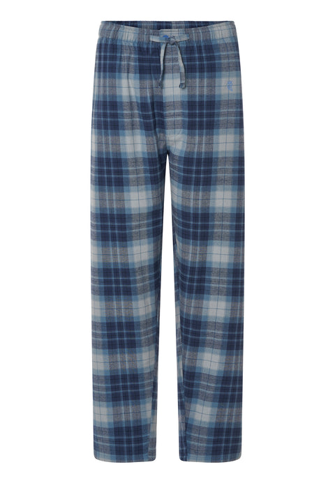 Pantalón Pijama Hombre Invierno Premium Algodón Franela Cuadros - Azul 8893_32 - 62926805 - https://www.elbuhonocturno.com/